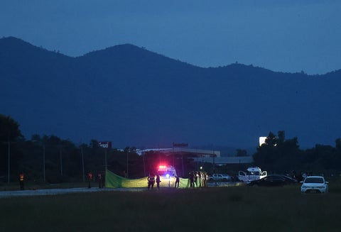 La zona de rescate en Tailandia