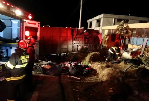 Accidente de bus en Ecuador