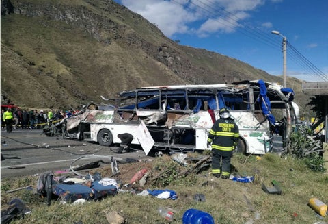 Accidente de bus en Ecuador