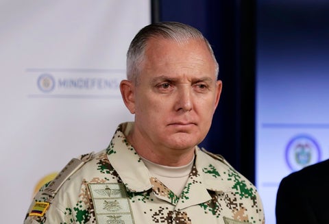 El general Alberto Mejía, comandante de las Fuerzas Militares