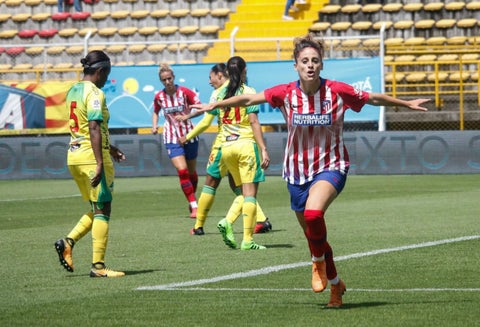 Atlético de Madrid celebrando su victoria