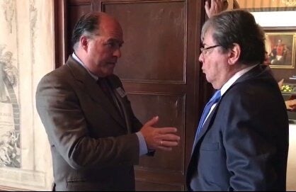 Diputado Julio Borges y canciller Carlos Holmes Trujillo