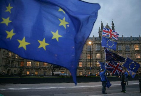 Bandera Unión Europea Londres