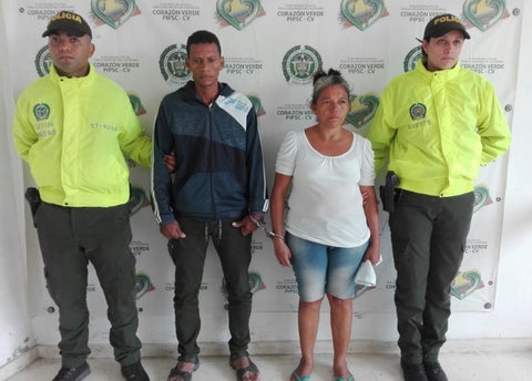 La madre de la menor junto a su jefe, ambos capturados.