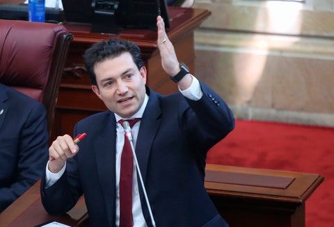 Carlos Felipe Córdoba Larrarte en el Congreso de la República, en Bogotá