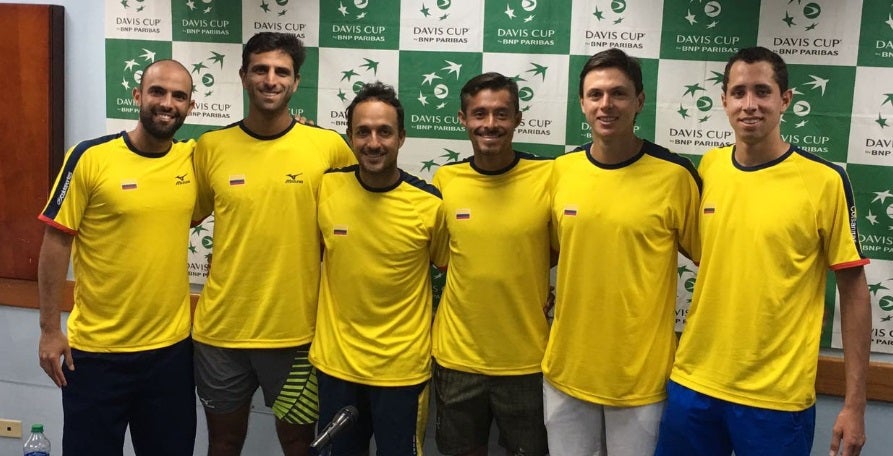 Selección Colombia de Copa Davis que estará en el enfrentamiento ante Argentina