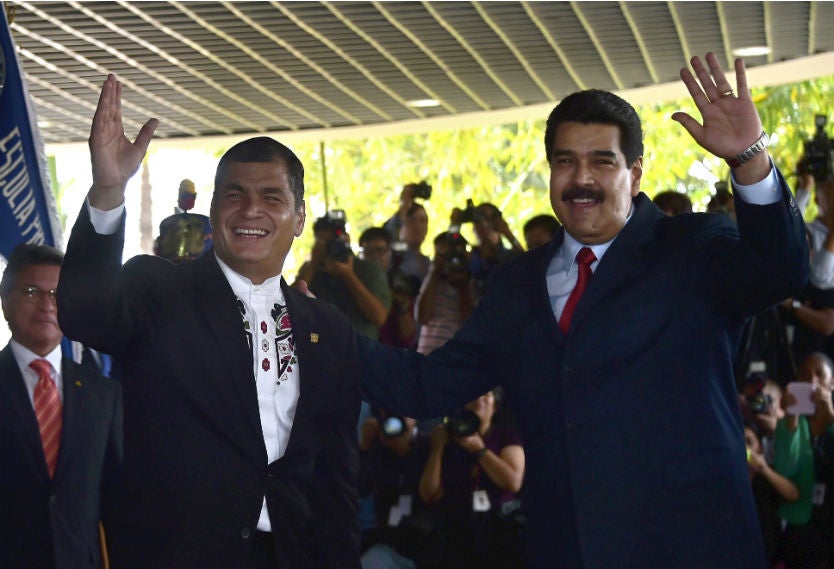 Rafael Correa y Nicolás Maduro.