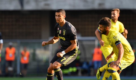 Cristiano jugando con la Juventus de Turín