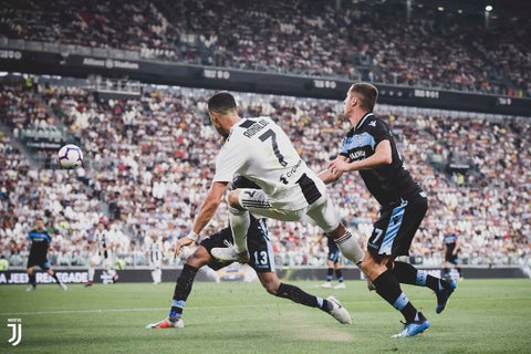 Cristiano Ronaldo en un partido con la Juventus