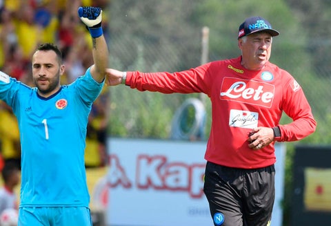 David Ospina, arquero de Colombia llega al conjunto dirigido por Carlo Ancelotti.