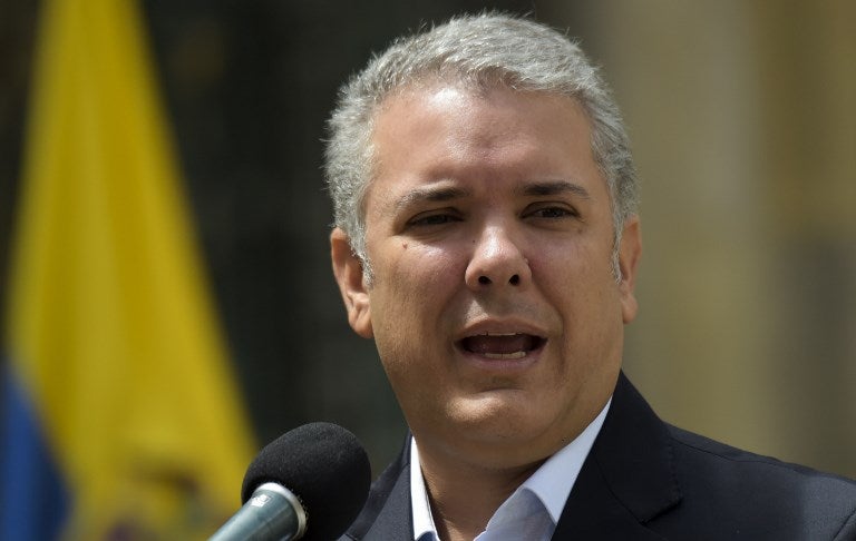 Presidente colombiano Iván Duque