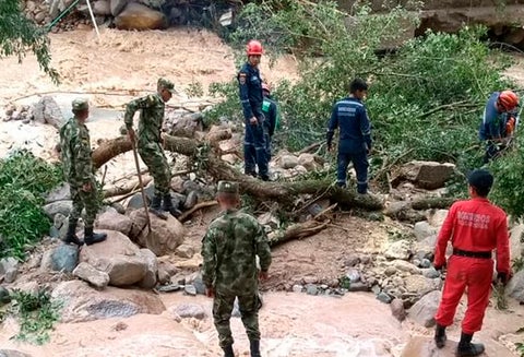 El Ejército apoyando las labores de seguridad en Mocoa