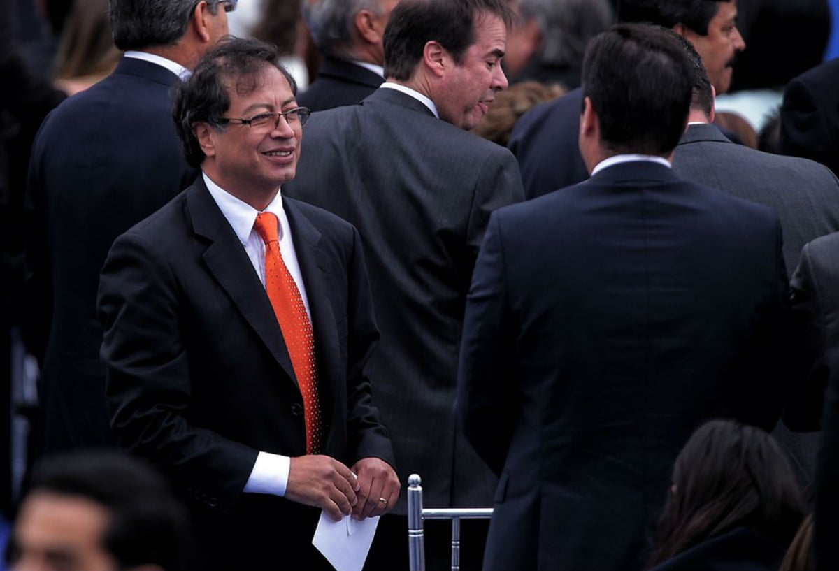 Gustavo Petro en la posesión de Iván Duque