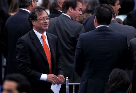 Gustavo Petro en la posesión de Iván Duque