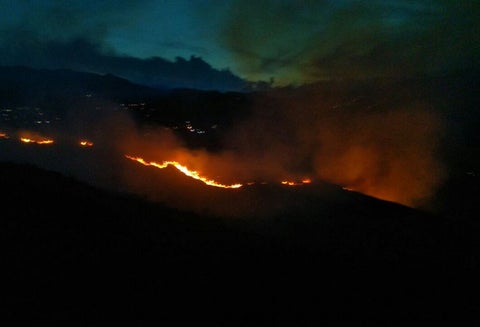 Incendio forestal en Cali
