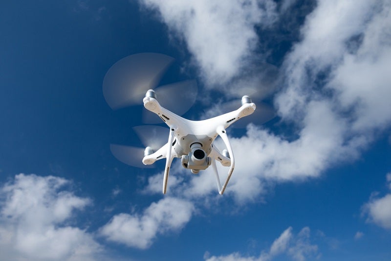 Un drone en funcionamiento