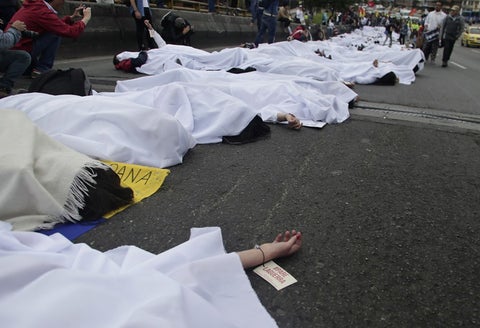 Las protestas en Bogotá en medio de la posesión de Iván Duque