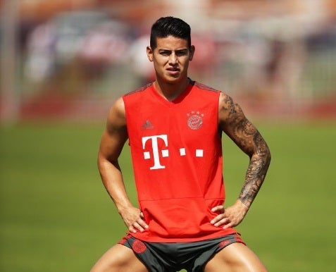 El colombiano James Rodríguez sigue sumando entrenamientos en Miami.