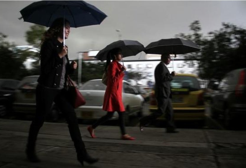 Lluvias, vientos y frío en Bogotá