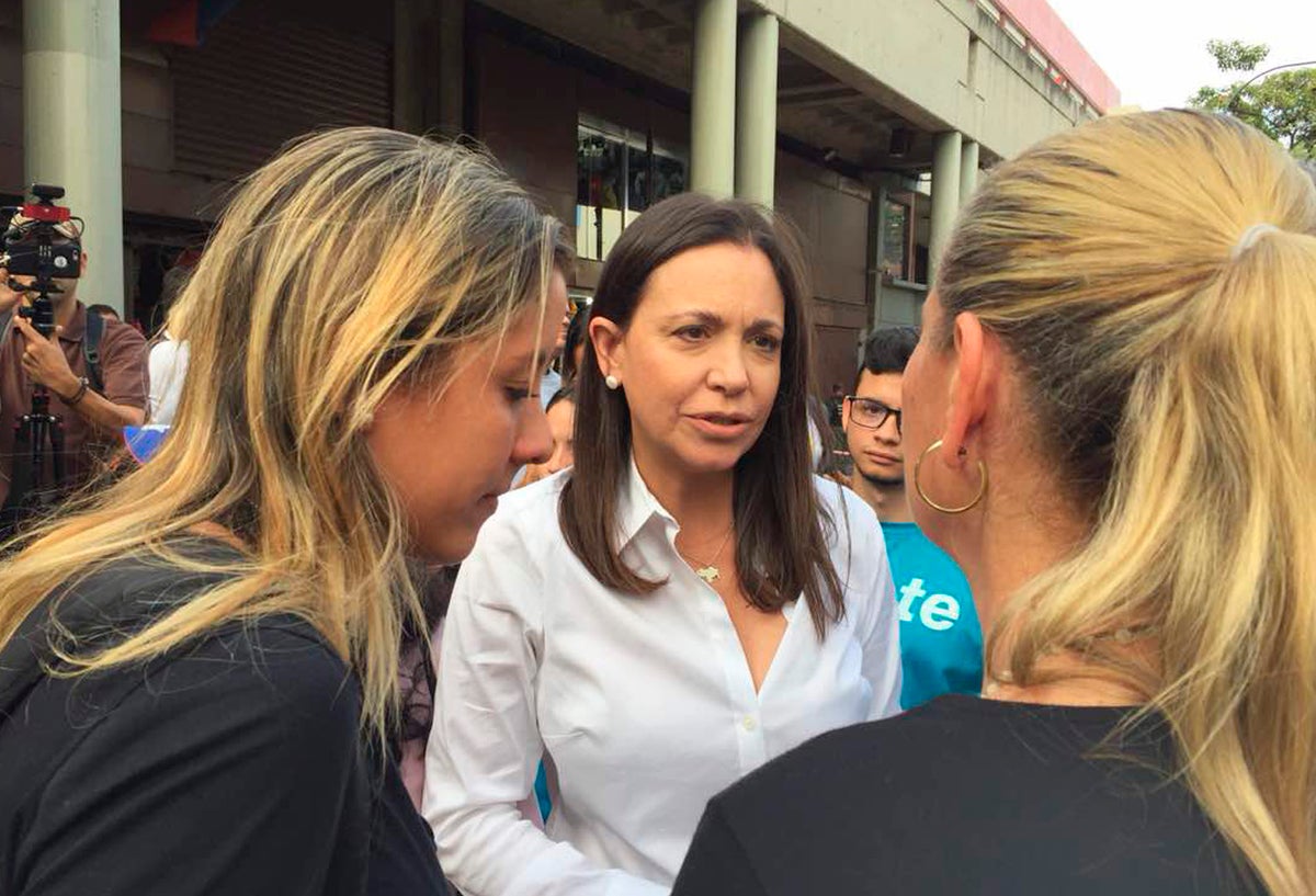 María Corina Machado, líder opositora al gobierno de Venezuela.