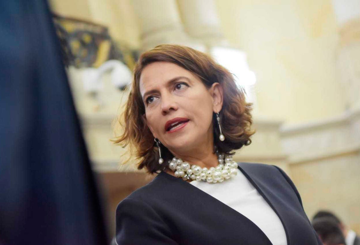 Nancy Patricia Gutiérrez, ministra del Interior, en el Congreso de la República