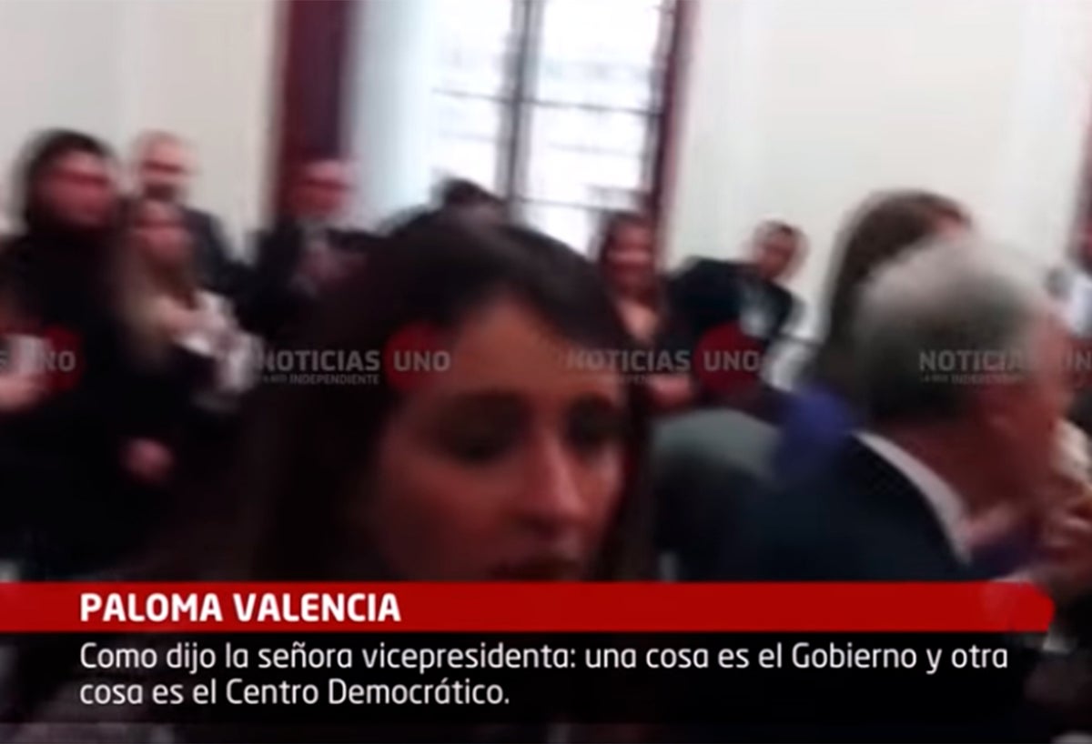 Paloma Valencia durante la celebración del Centro Democrático luego de la posesión de Iván Duque como presidente de la República