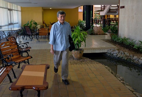 Pablo Beltrán, jefe negociador del ELN ante el Gobierno, en La Habana (Cuba)
