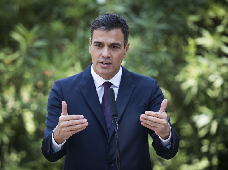 El jefe del gobierno español, el socialista Pedro Sánchez
