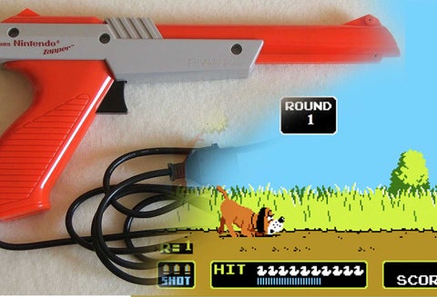 Pistola Zapper de Nintendo para jugar Duck Hunt