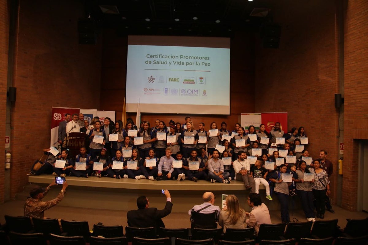 En este proceso de capacitación se reconocieron los saberes de los desmovilizados al servicio de la comunidad.