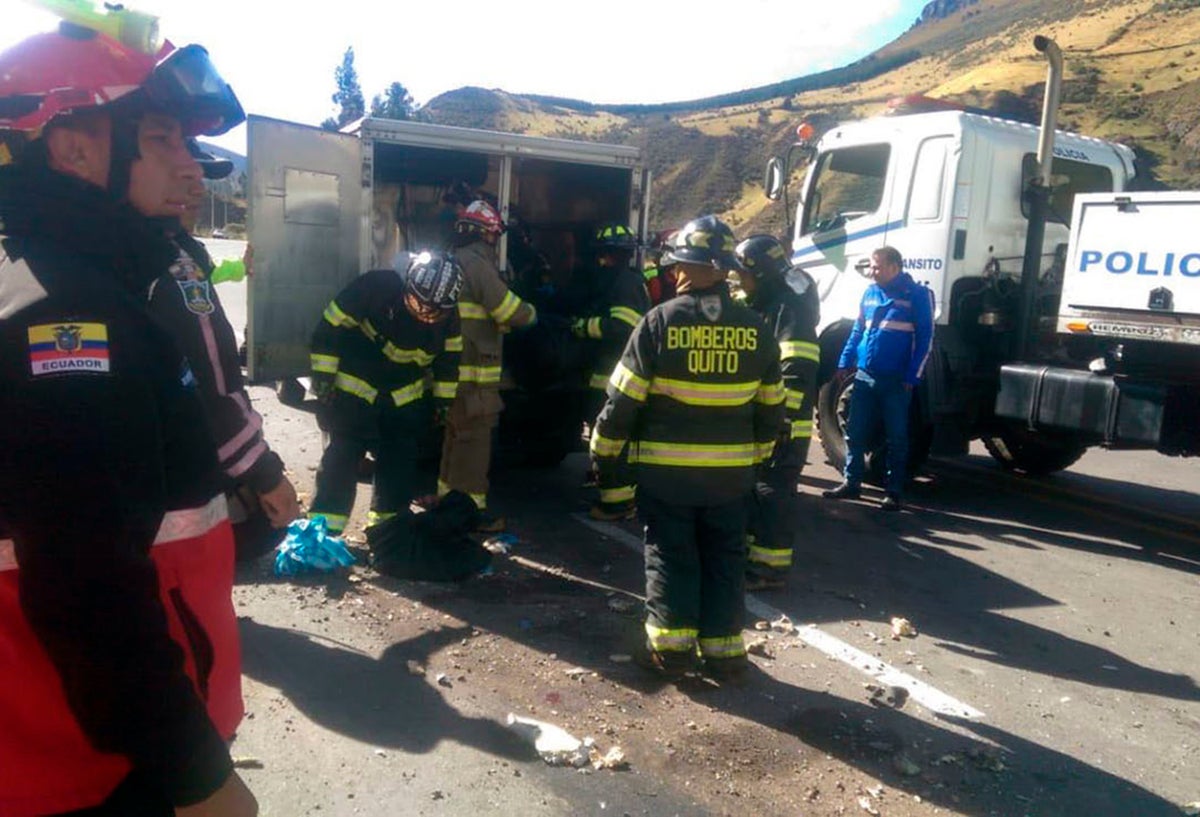 Las imágenes luego del accidente en Quito