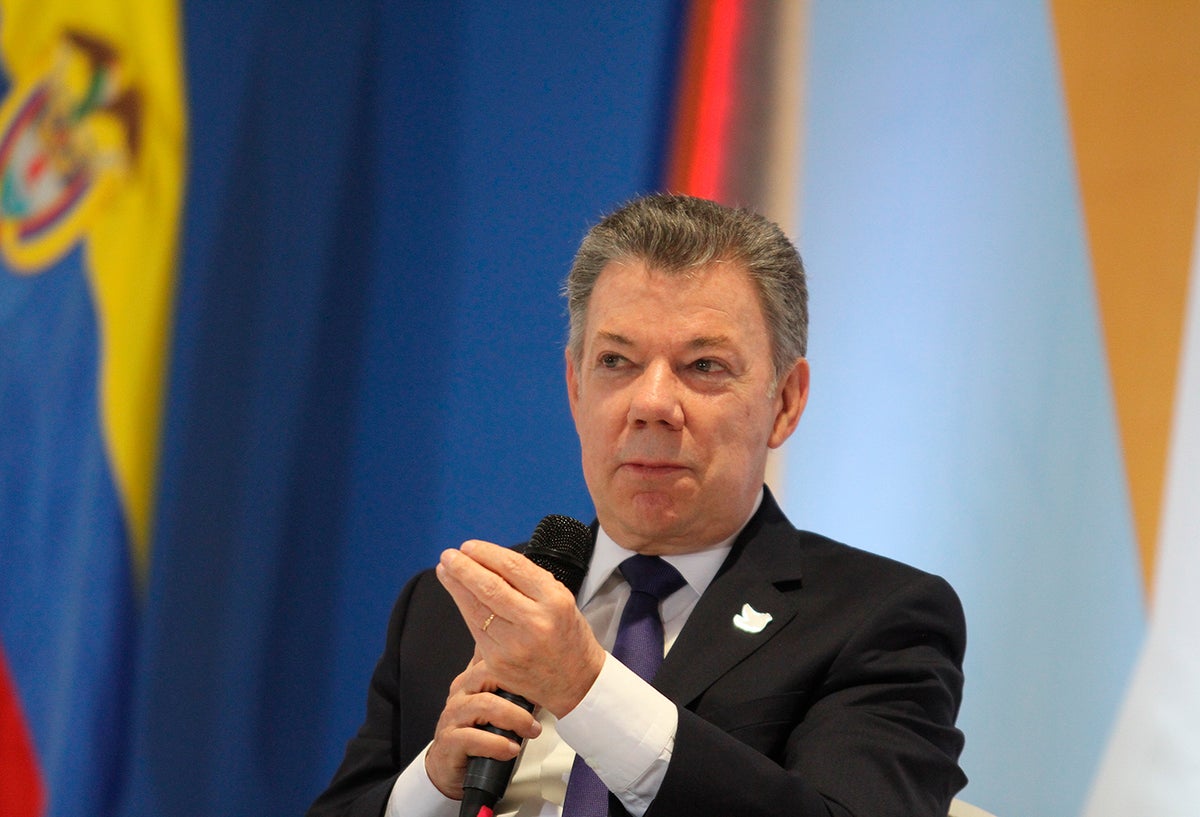 El presidente Juan Manuel Santos en Bogotá
