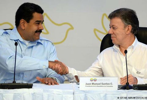 Presidente Maduro y Santos