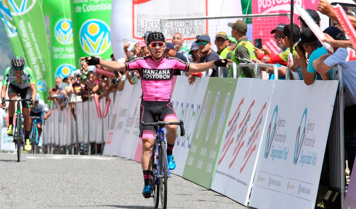 Sergio Higuita, del Manzana Postobón, ganó la tercera etapa de la Vuelta a Colombia