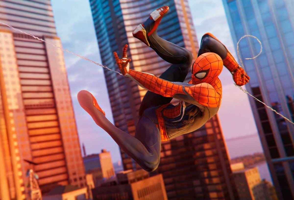 Spiderman en su videojuego para playstation 4