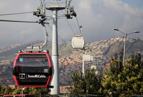 El Transmicable ubicado en la localidad de Ciudad Bolívar, en Bogotá