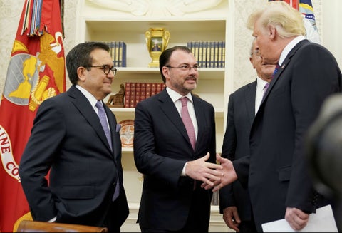 Trump y negociadores México