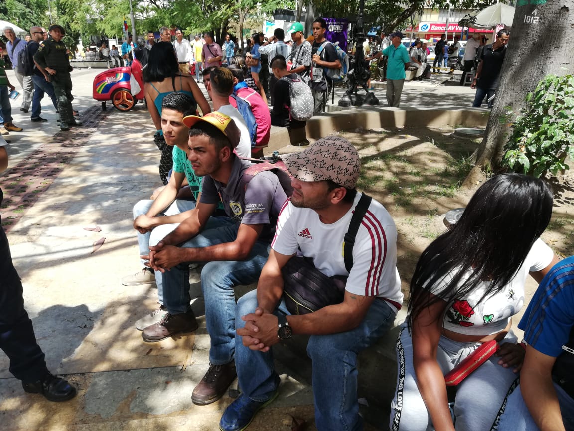 Ciudadanos venezolanos en Bucaramanga.