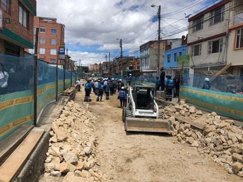 Obra vial en Engativá