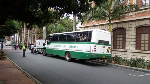 Lugar del asesinato del conductor de la Universidad de Antioquia.