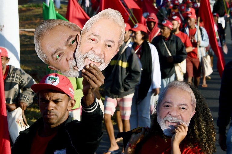 Manifestación Lula da Silva