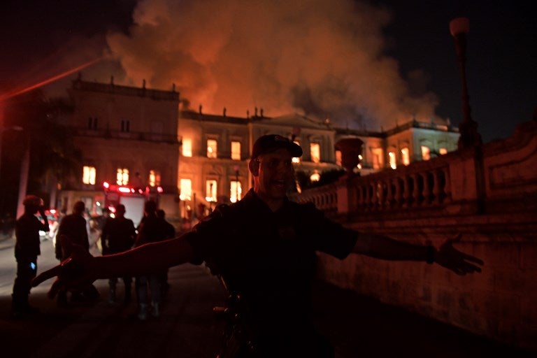 Incendio en el Museo Nacional de Río