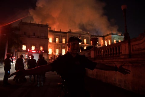 Incendio en el Museo Nacional de Río