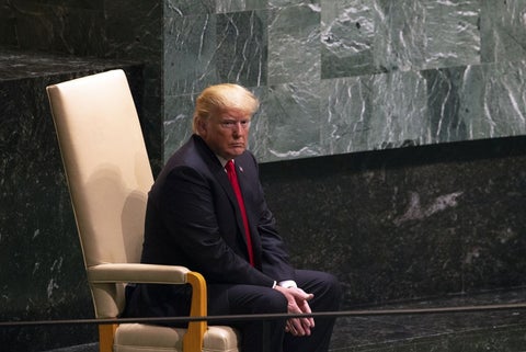 Presidente de EE.UU. Donald Trump, en la Asamblea General de la ONU.