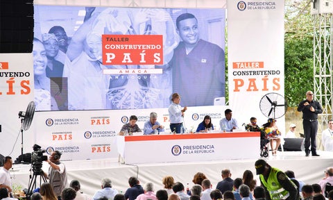 Iván Duque durante el ‘Taller Construyendo País’ en Amagá, Antioquia
