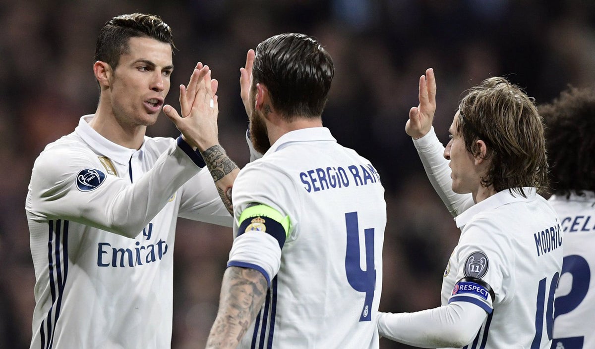 Cristiano Ronaldo, Sergio Ramos y Luka Modric