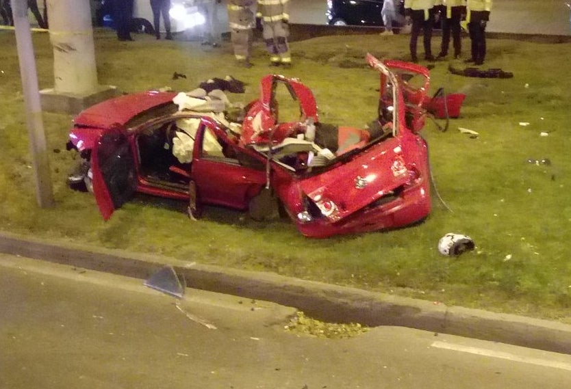 Accidente en carro en Bogotá