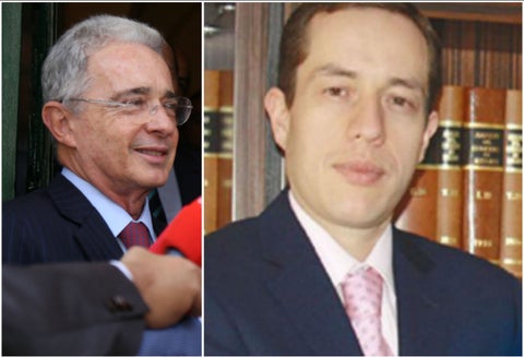 Álvaro Uribe y Andrés Barreto