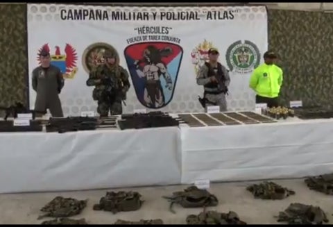 Armas incautadas a alias Guacho