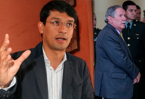 Camilo Romero, gobernador de Nariño y Guillermo Botero, ministro de Defensa